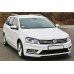 Накладка сплиттер на передний бампер на Volkswagen Passat B7 R-Line